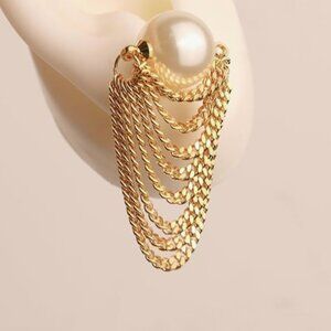 Anthropologie Gold Chains Drop Earrings